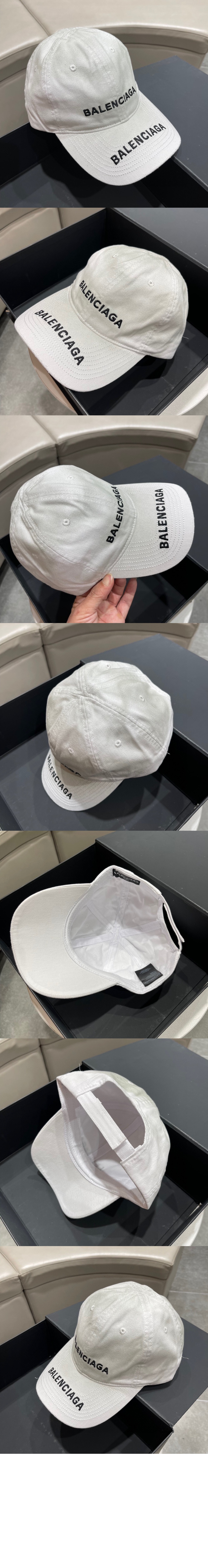 발렌시아가 더블 로고 베이스볼 캡 744273