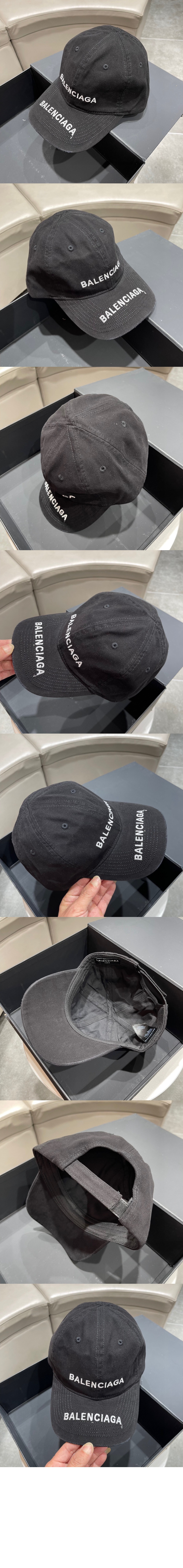 발렌시아가 더블 로고 베이스볼 캡 744273