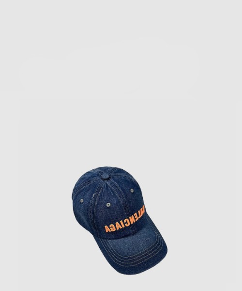 발렌시아가 입체 로고 데님 베이스볼 캡 642847