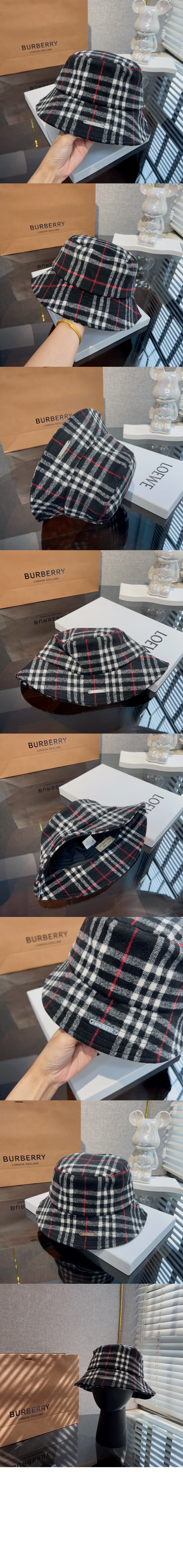 버버리 빈티지 체크 버킷햇 8045358