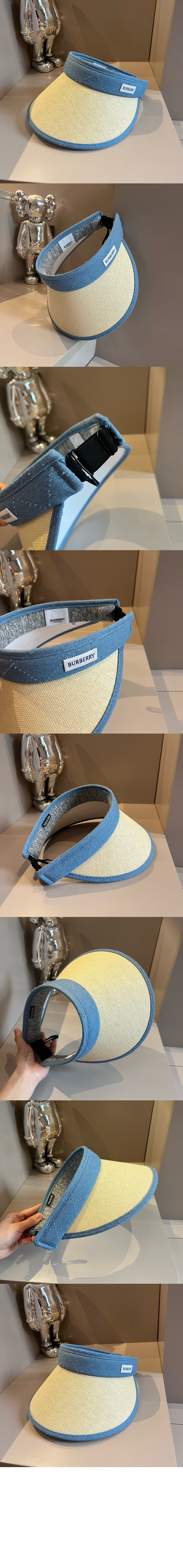 버버리 밀짚 선캡 8013587