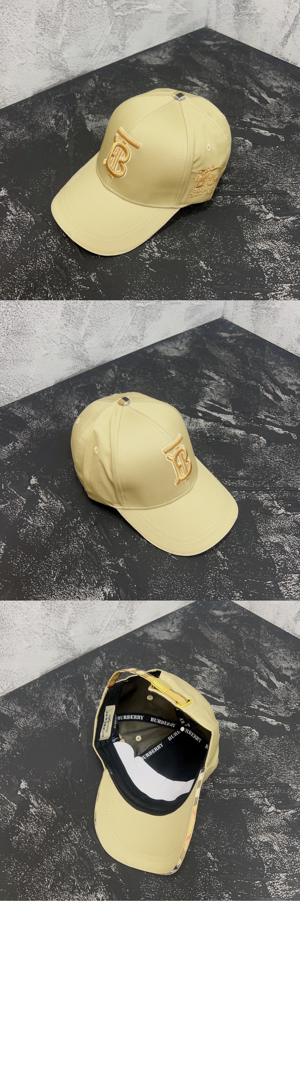 버버리 자수 로고 베이스볼 캡 43753233