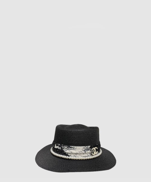 샤넬 선캡 밀짚모자 AA6342