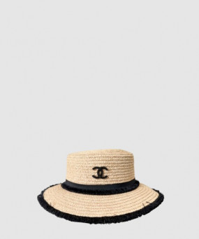 샤넬 밀짚모자 선캡 AA8652