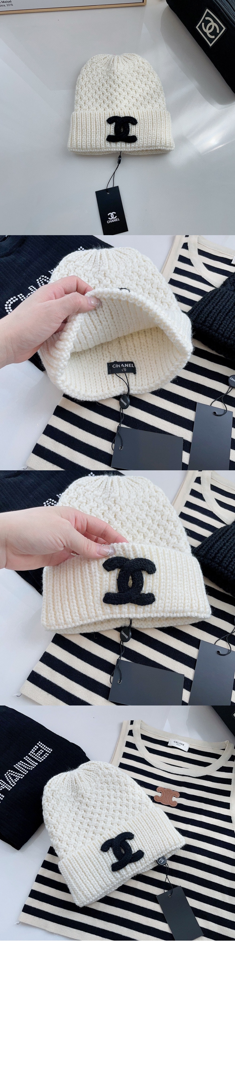 샤넬 로고 비니 AA3541