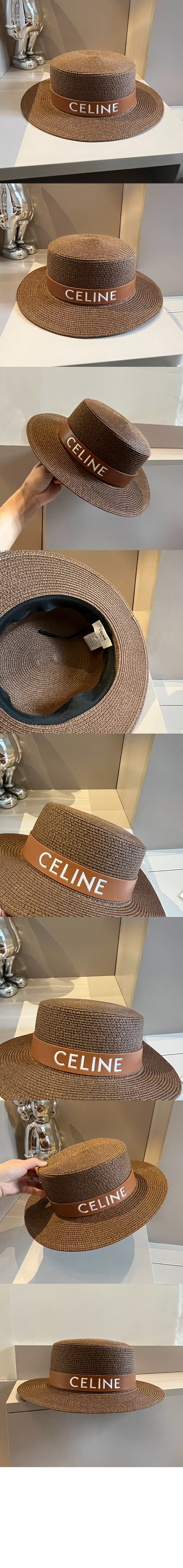 셀린느 밀짚모자 선캡 2A64U4
