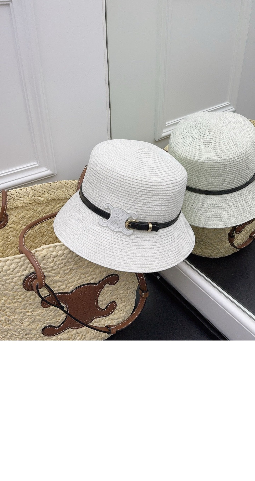 셀린느 밀짚모자 버킷햇 2A66T1