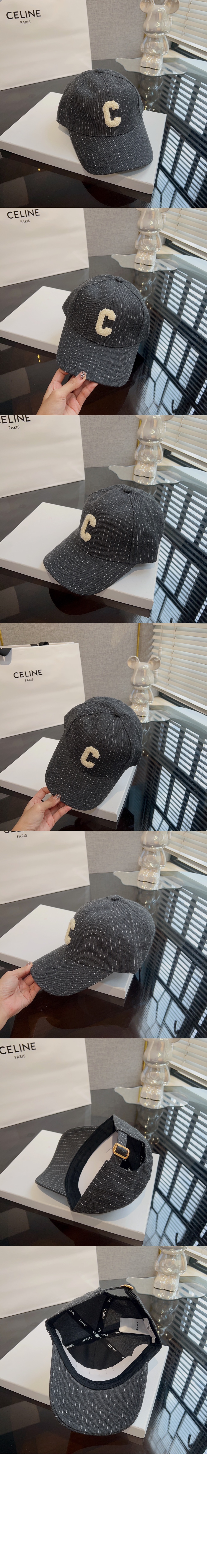 셀린느 로고 베이스볼 캡 2AUT58