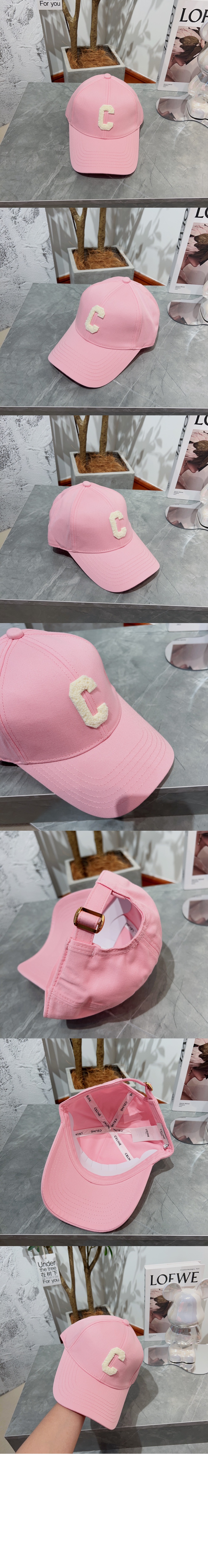 셀린느 코튼 이니셜 베이스볼 캡 2AUY89