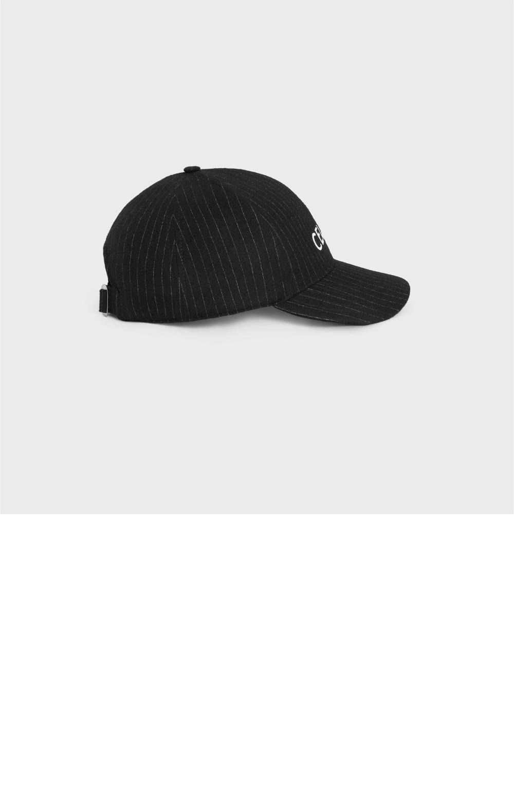 셀린느 스트라이프 플란넬 베이스볼 캡 2AUS94