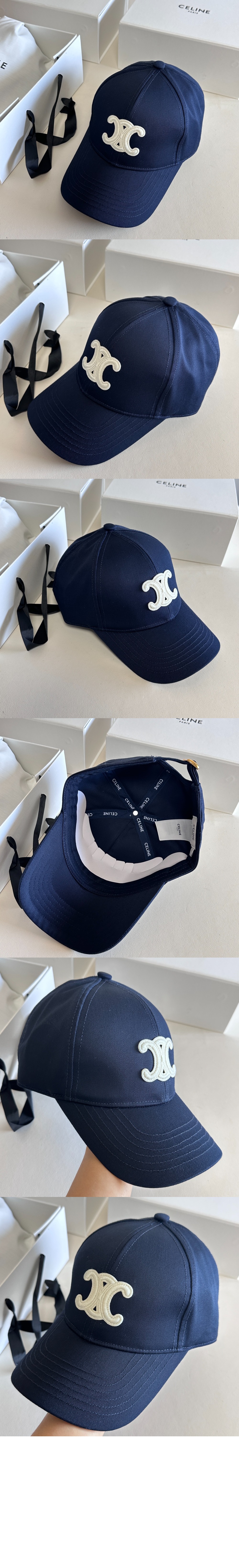 셀린느 트리옹프 베이스볼 캡 - 코튼 2AUT69