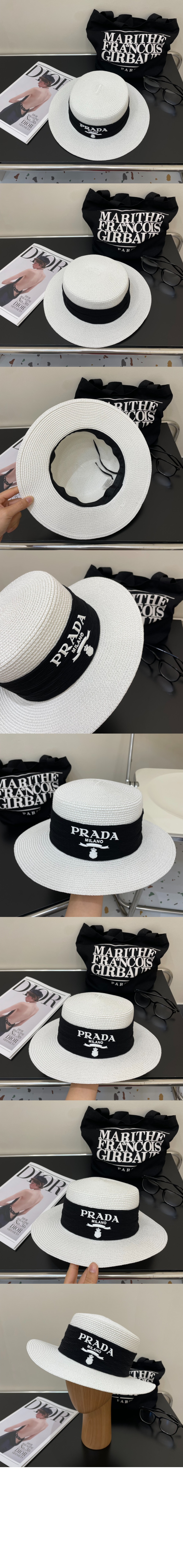 프라다 밀짚모자 선캡 2HC745