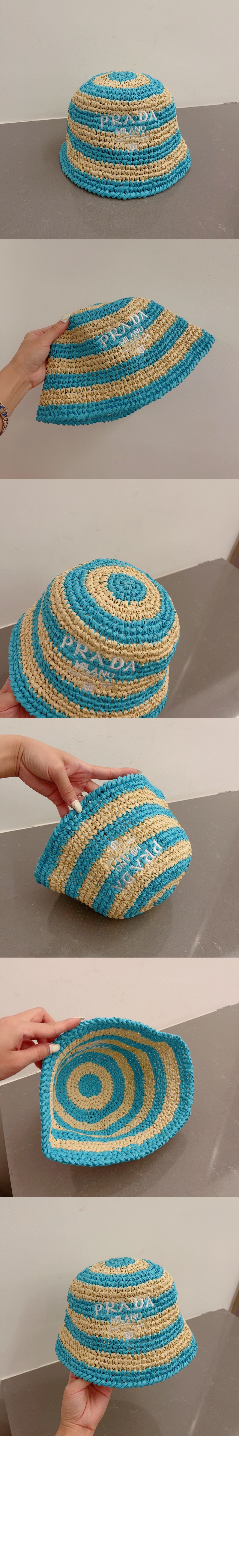 프라다 크로셰 버킷햇 1HC137