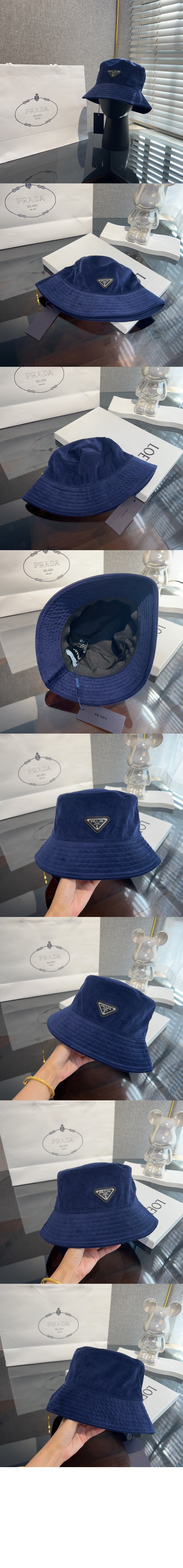 프라다 코듀로이 버킷햇 2HC137