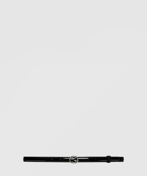 구찌 씬 페이턴트 더블 G 벨트 772119