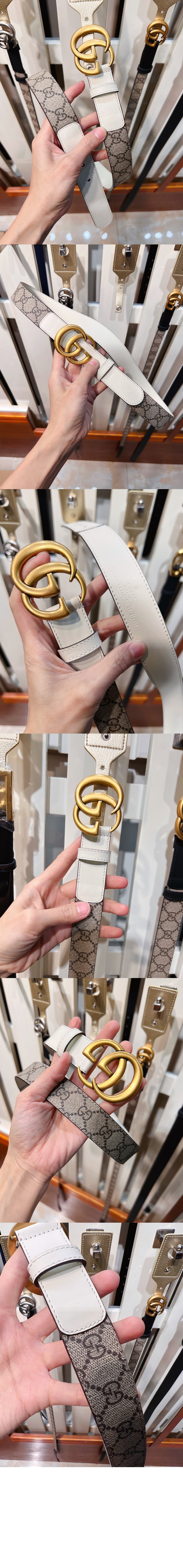 구찌 GG 마몽 씬 벨트 625839