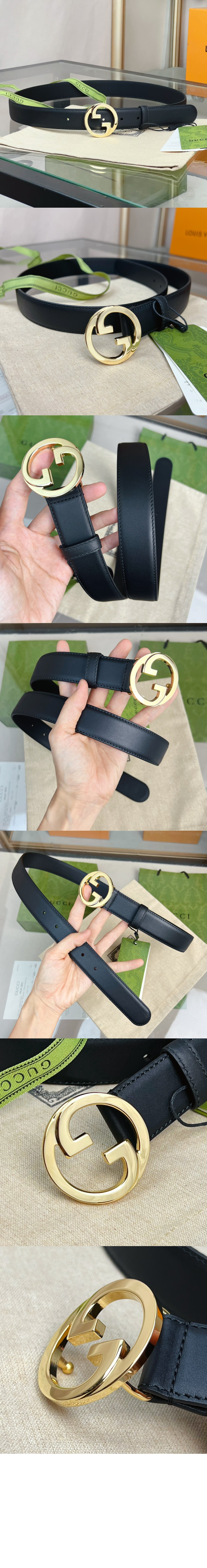 구찌 둥근 GG 벨트 690557