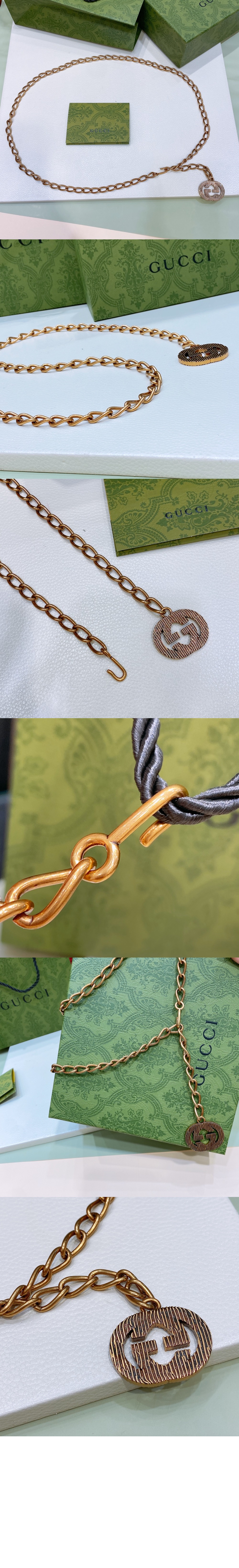 구찌 더블 G 체인 벨트 699955