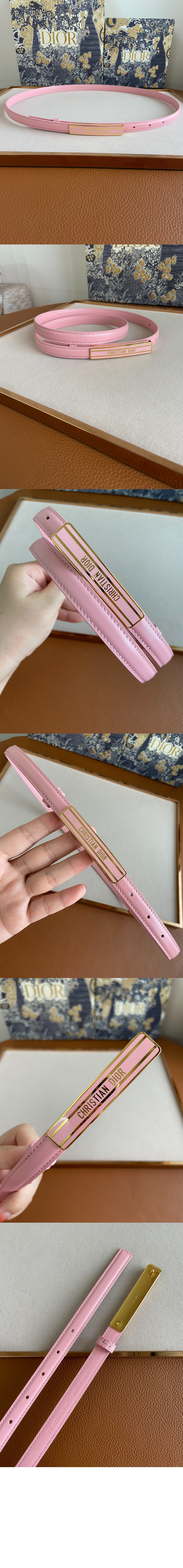 디올 매끄러운 버클 소가죽 벨트 B0109