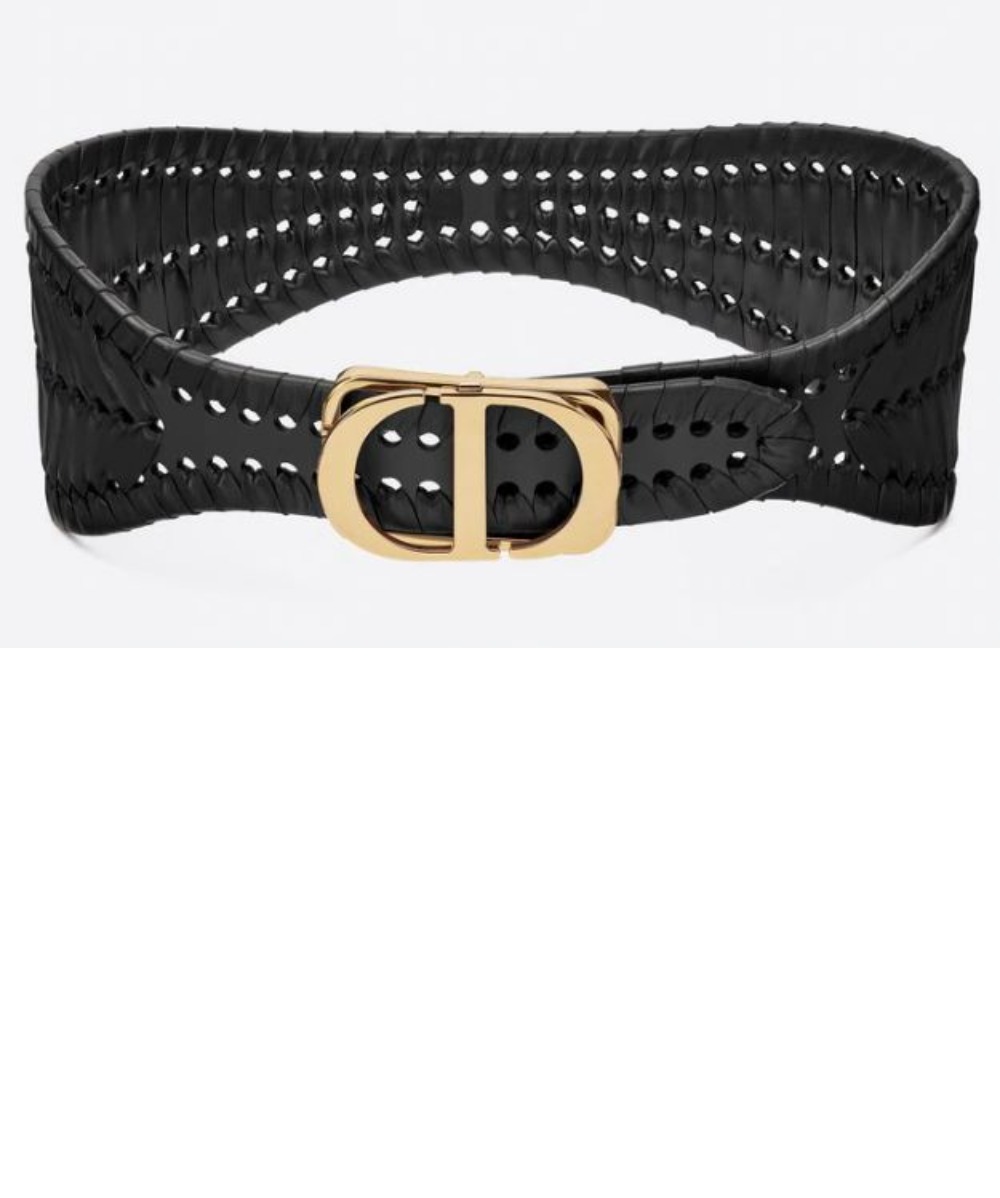 디올 레터 로고 매끈한 버클 벨트 B0047