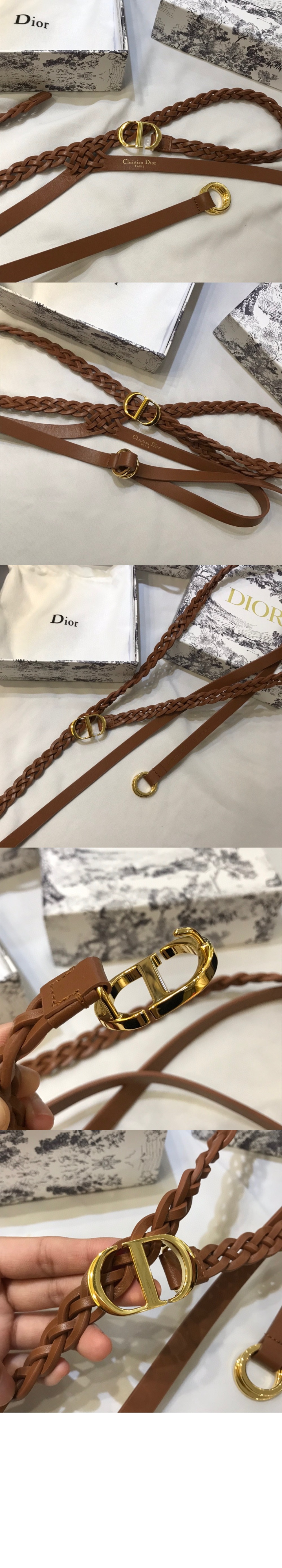 디올 부드러운 소가죽 벨트 B0088