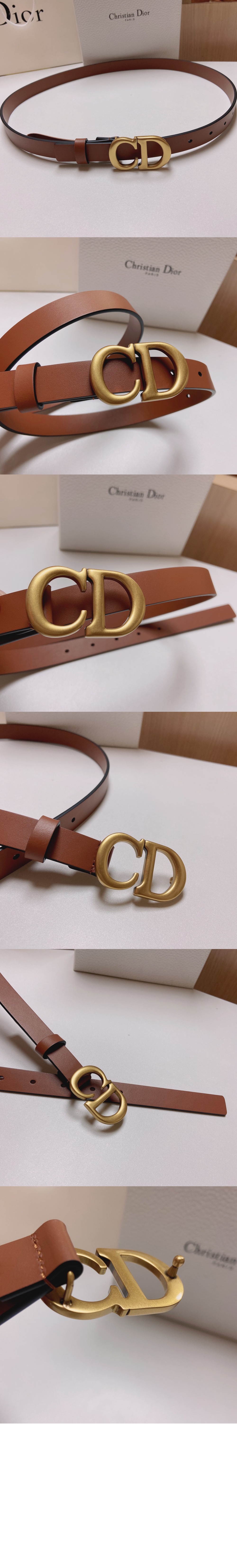 디올 소가죽 벨트 B0042