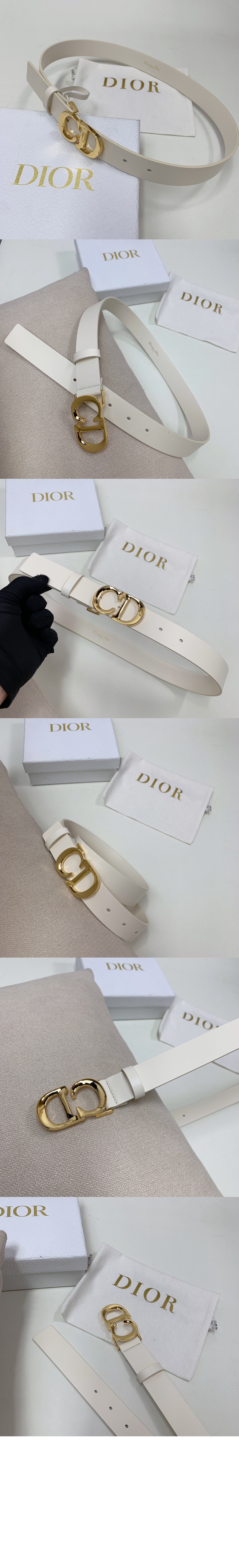 디올 매끄러운 소가죽 벨트 B0328