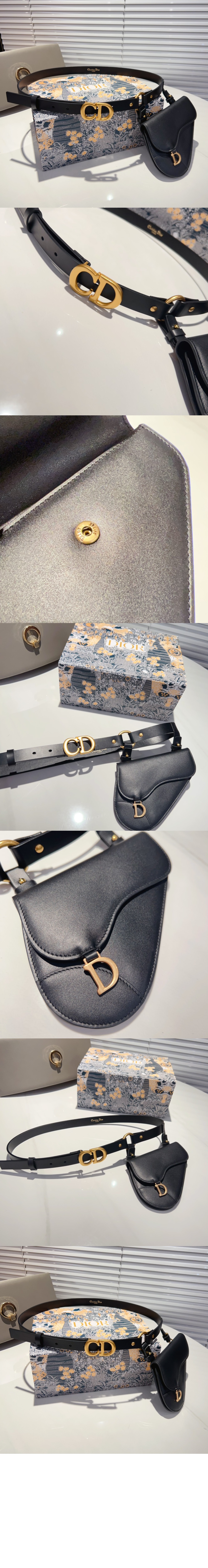 디올 Saddle 탈착식 파우치 벨트 B0481