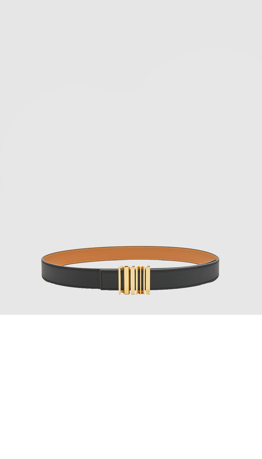 클래식 소가죽 기하학 벨트