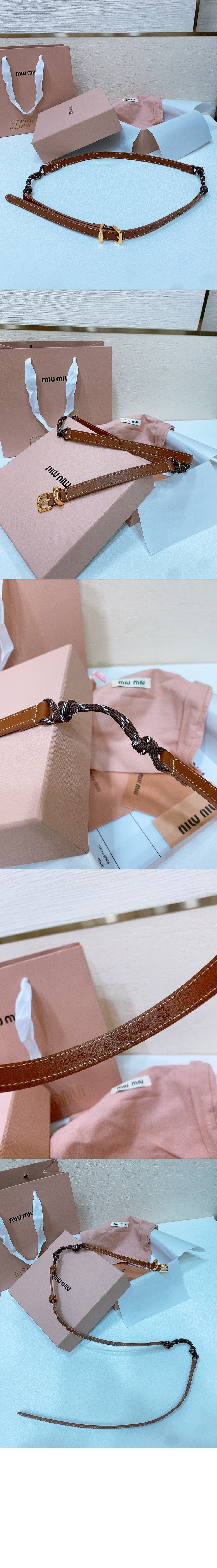 미우미우 가죽 벨트 5CC591