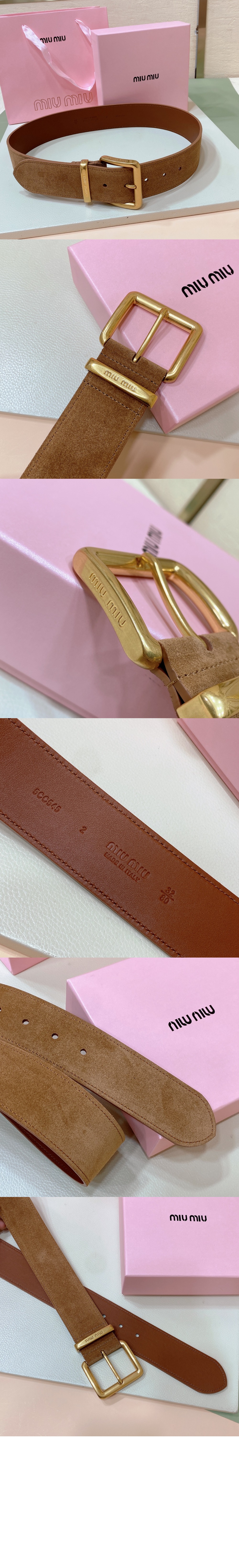 미우미우 스웨이드 벨트 5CC589