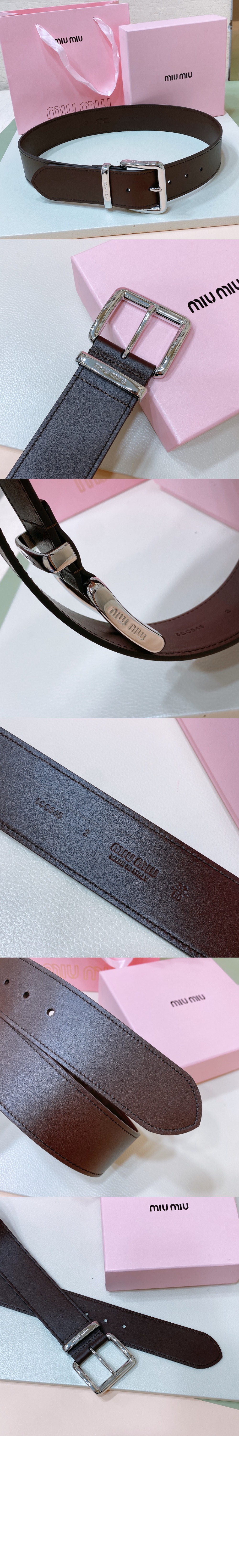 미우미우 가죽 벨트 5CC589