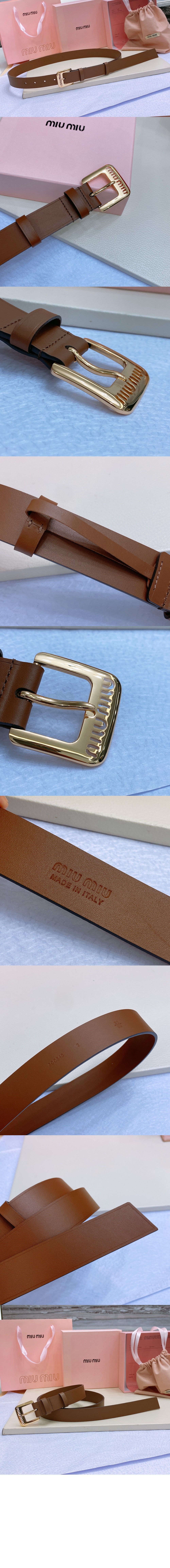 미우미우 가죽 벨트 5CC545