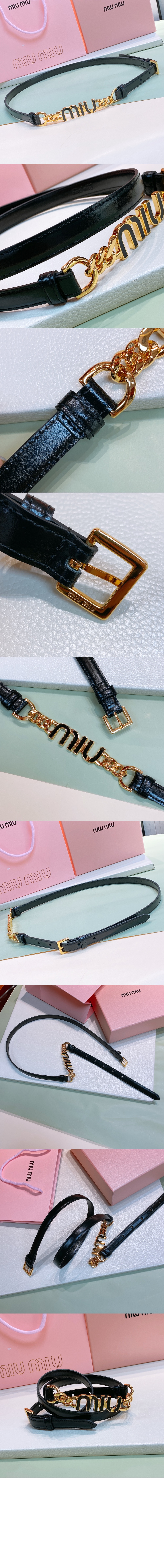 미우미우 로고 체인 벨트 5CC527