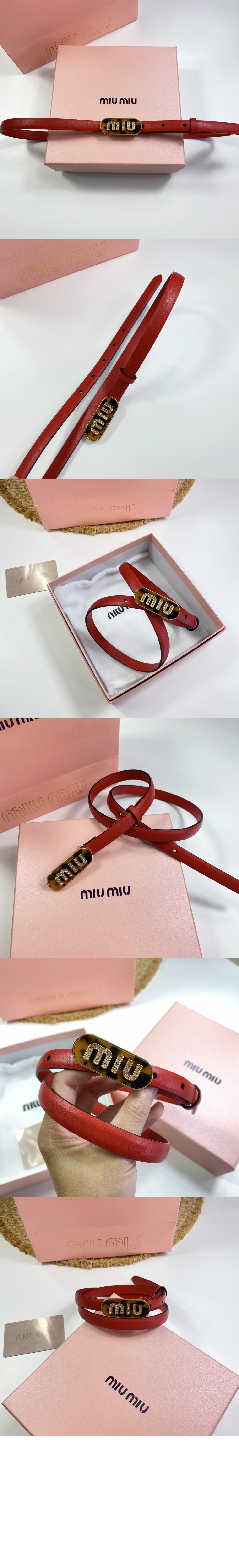 미우미우 가죽 벨트 5CC504