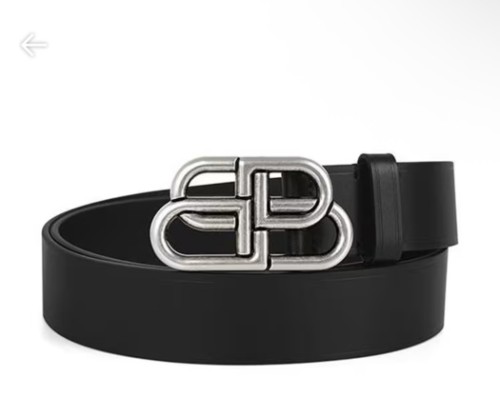 발렌시아가 BB 로고 라지 570370 1CH0B 1000 가죽 벨트