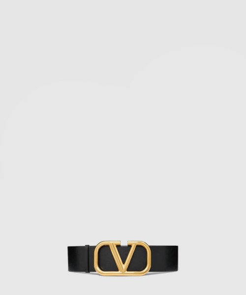 발렌티노 유광 송아지 가죽 브이로고 시그니처 리버시블 벨트