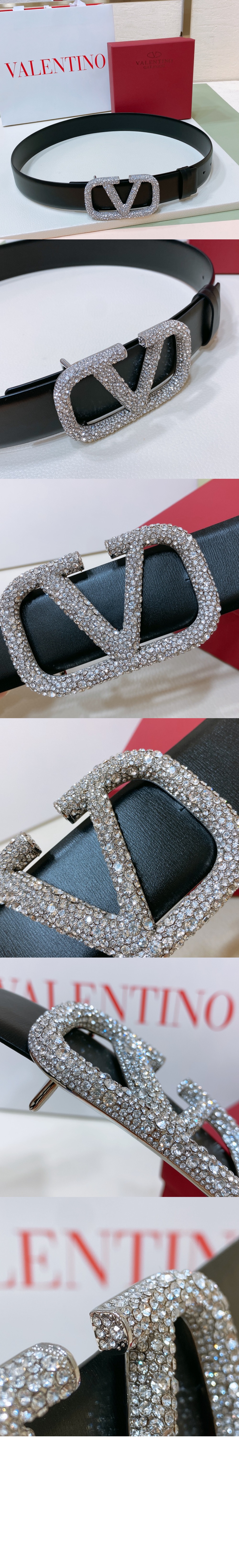 발렌티노 송아지 가죽 양면 벨트