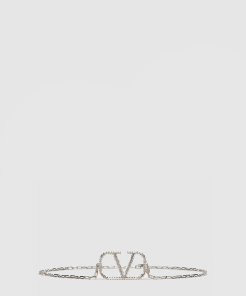 발렌티노 브이로그 로고 체인 벨트