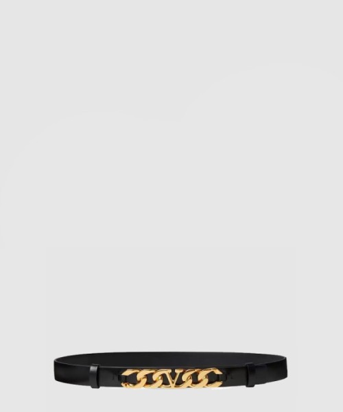 발렌티노 브이로그 체인 송아지 가죽 벨트