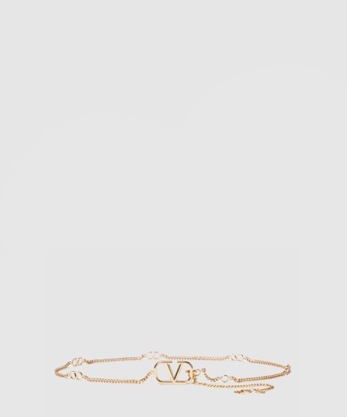 발렌티노 브이로그 로고 체인 벨트