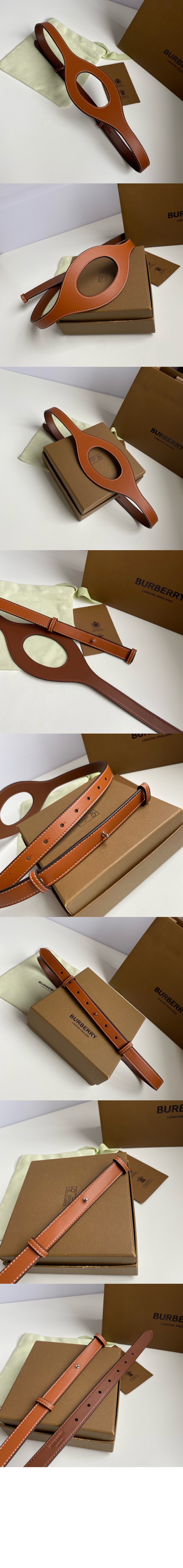 버버리 가죽 커팅 벨트 80395731