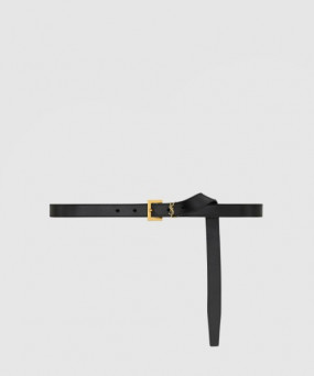 생로랑 베지터블 태닝 가죽 소재의 CASSANDRE 슬림 벨트 782076