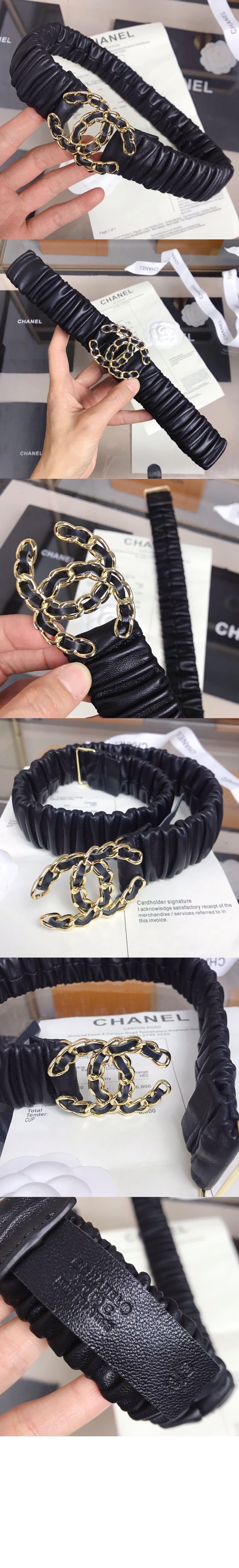 샤넬 탄력 주름 벨트 AA0582