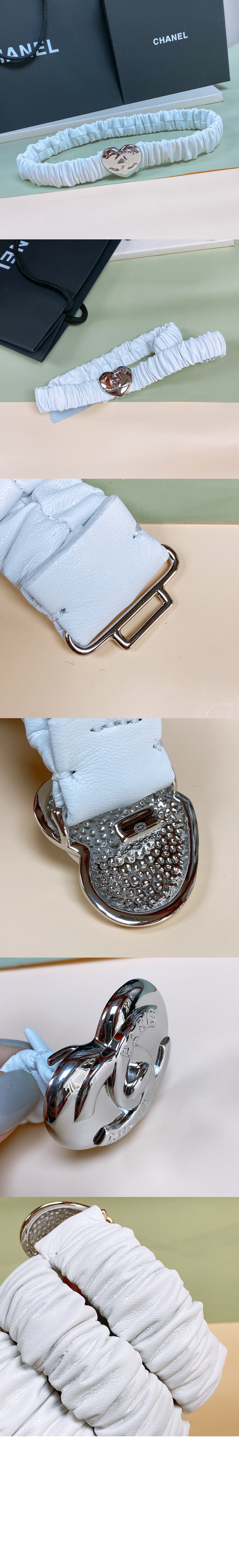 샤넬 양가죽 사랑장식 벨트 AA8552