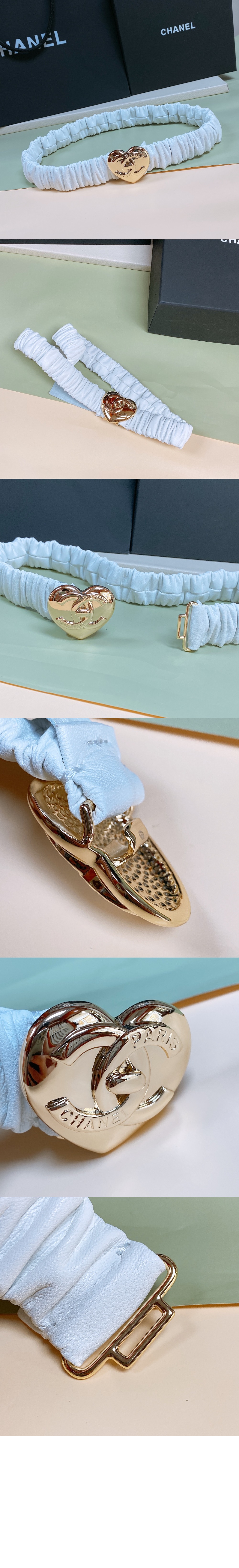 샤넬 양가죽 사랑장식 벨트 AA8552