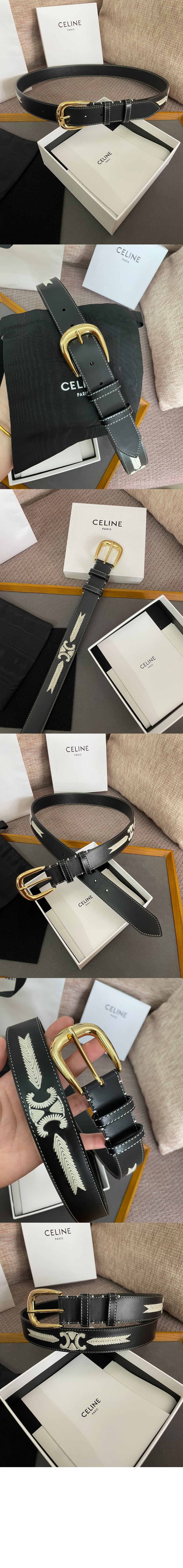 셀린느 라지 웨스턴 벨트 45BBM3