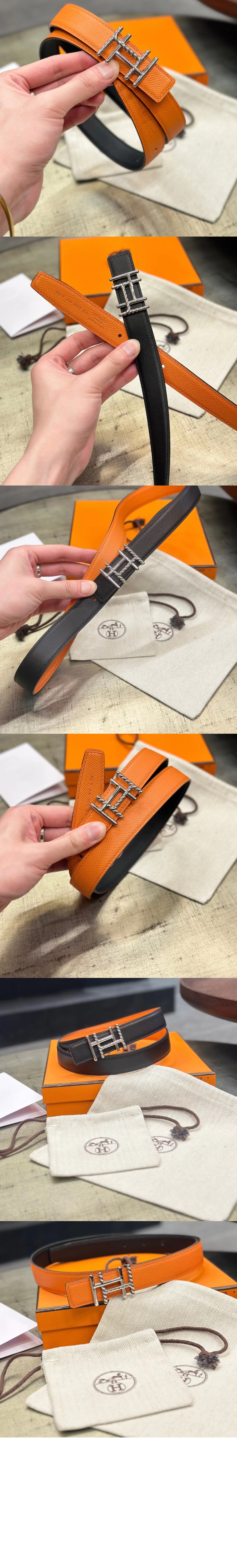 에르메스 양면 가죽 벨트