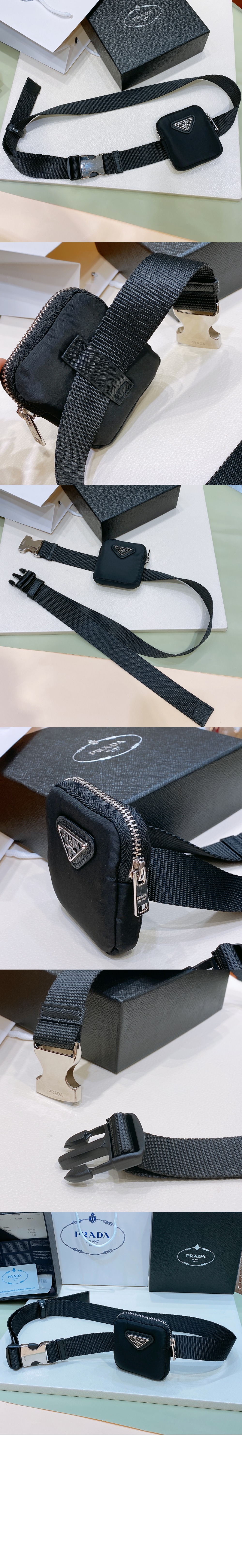프라다 로고 파우치 버클 벨트 2CN076
