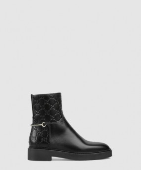 구찌 슬림 홀스빗 앵클 부츠 811377